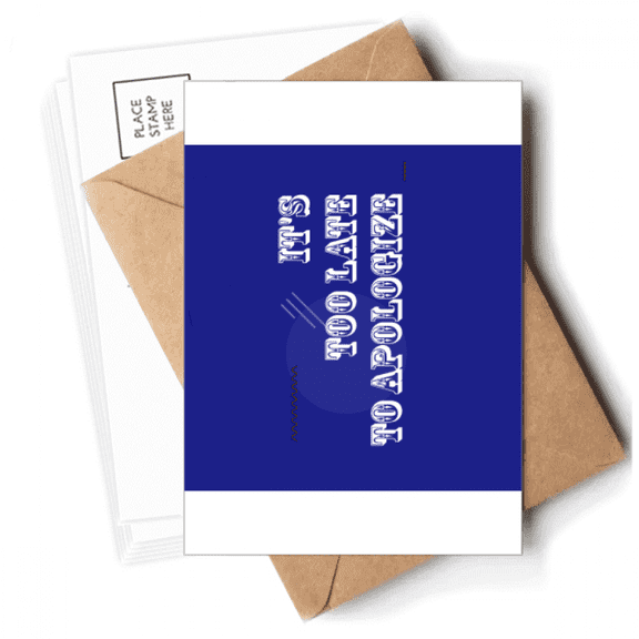 Apology Is To Late Art Deco  Fashion Postcards Envelopes Blank Note Cards Mailing