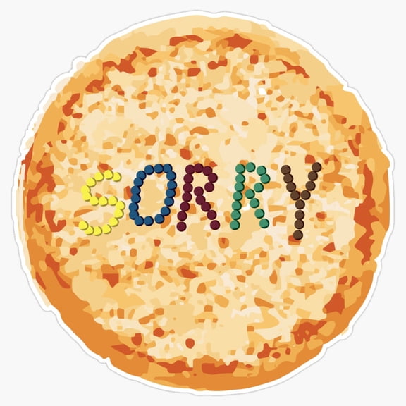 Apology Sweet Colorful Milk Chocolate Candy Dots Lettering Joke Decal For Notebook Sticker