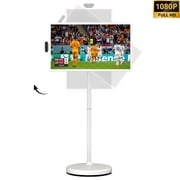 ApoloSign 32 Smart Portable TV 2nd Gen, 1080p FHD Touchscreen Rolling Monitor, Android 16, EDLA-Certified, 16GB RAM, 128GB ROM, 15000mAh Battery, Full Swivel Rotation & Voice Remote