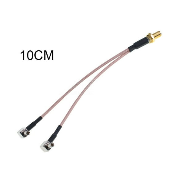 Apooke 10/15/20/30/40/50cm RG316 Antenna Adapter Splitter SMA-Female to Dual-TS9 Male Connector WiFi Antenna Extension Cable