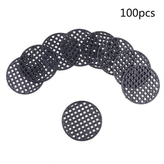 Apooke 100 PCS Flower Pot Hole Mesh Pad Round Bonsai Planter Bottom Grid Mat Drainage Netting Plant Ventilation Garden Supplies