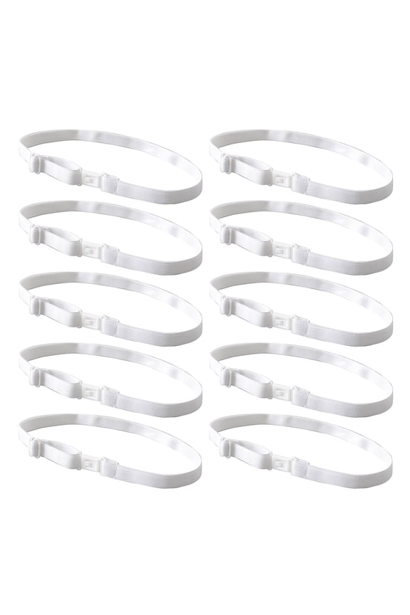 10PCS Adjustable Bow Tie Straps Adjust Extension Strap Belts for Boys and Men Necktie Rope Elastic Band with Clips