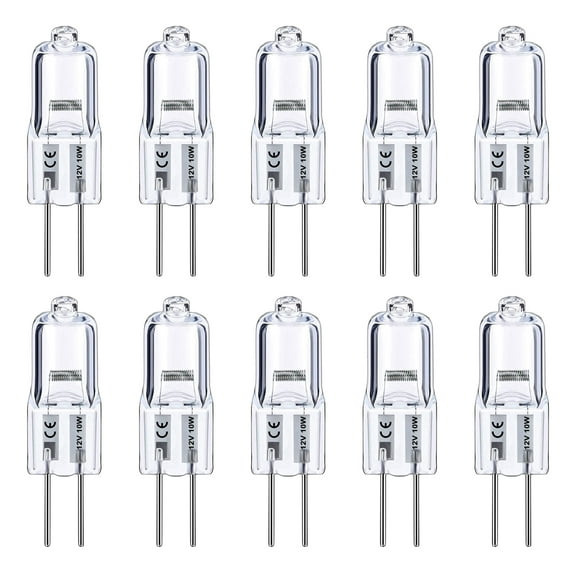 Apooke 12V 20W 10W Microwave Halogen Light Bulb Replacement with 2-Pin Refrigerator Oven Lighting Bulb Small Appliance Parts