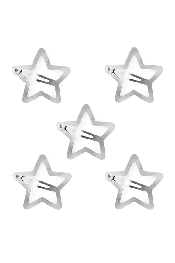2/5/20pcs Metallic Style Star Shape Hairpins Hot Girls Star Hair Clip Y2k Style Barrettes Cute Star Hair Clip for Teens