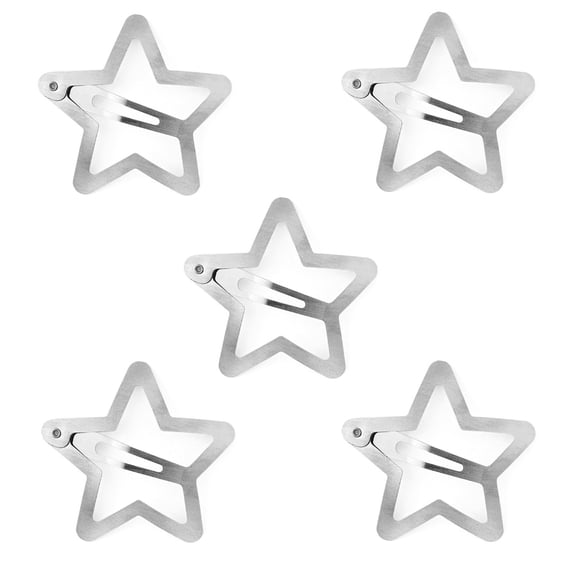 Apooke 2/5/20pcs Metallic Style Star Shape Hairpins Hot Girls Star Hair Clip Y2k Style Barrettes Cute Star Hair Clip for Teens