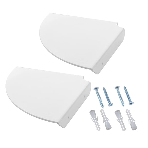 Apooke 2 Pieces Corner Shelves Spacious Storage Space for Home Office Wall Decor