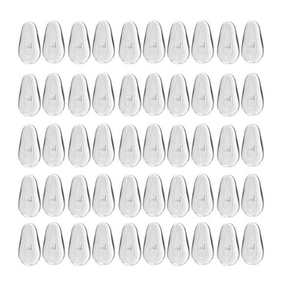 Apooke 25 Pair Unisex Soft Silicone Nose Pads Screw-in Eyeglass Nose Pads Anti-slip Eyeglass Nose Pads Thin for Students Teens