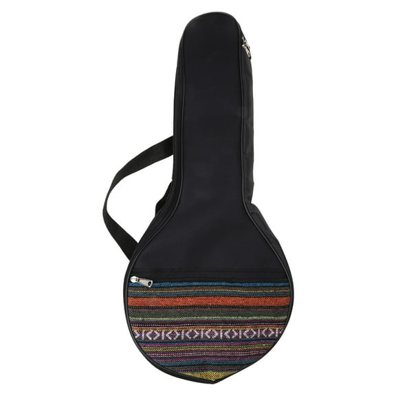 Apooke 25in 4-Strings Banjo Bag Ethnic Style Musical Ukulele Tote for Case Cotton Backp