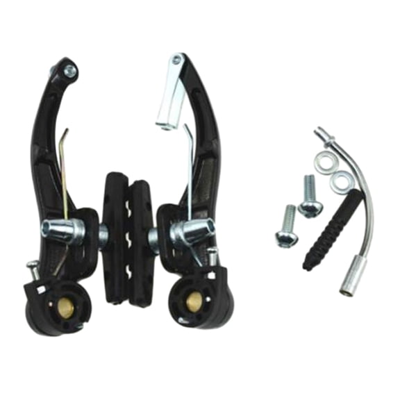 Apooke 2Pcs Bike V Brake Set Bike V Brake Pad Cycling Aluminium Alloys Front Rear V Brake Calipers Set Bicycles Brake Equipment