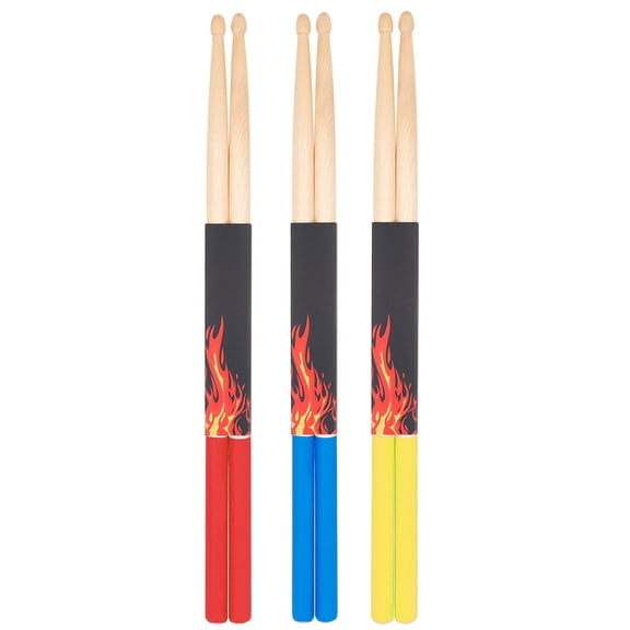 Apooke 3 Pairs Drum Sticks 5A Classic Maple Drumsticks Student Kids Drum Sticks Wood Tip for Students Adults Beginners
