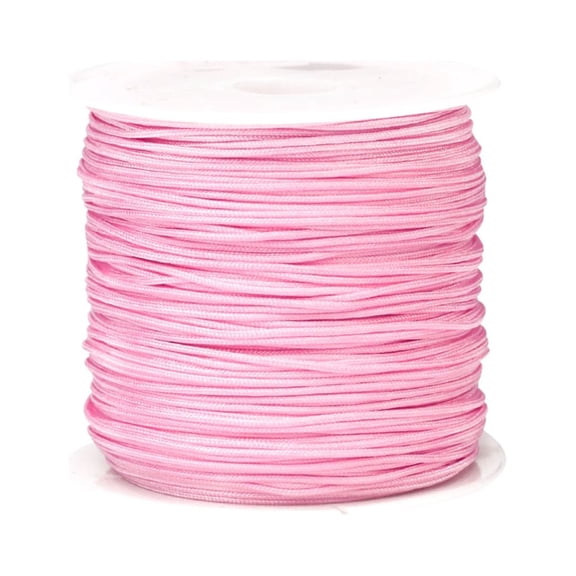 Apooke 49 Yards 0.8mm Nylon Beading String Cord 26 Color Chinese Knotting Cord Nylon Thread Braided Cord for Bracelets Ornament