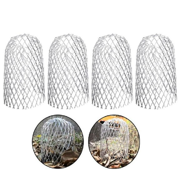 Apooke 4pcs Gutter Guards Expandable Aluminium Filter Strainer Gutter Downspout Protector Stops Blockage Leaves Debris Durable
