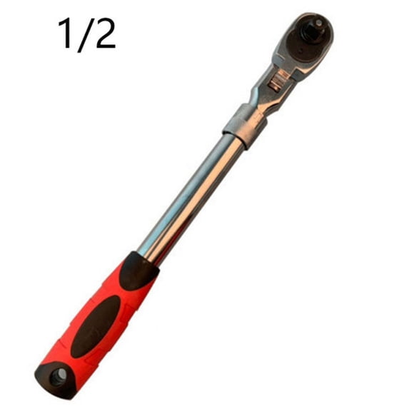 Apooke 72-Tooth Extendable Flex-Head Ratchet Wrench 1/4 3/8 & 1/2-Inch Drives Carbon Steel Auto Mechanics/Confined Spaces