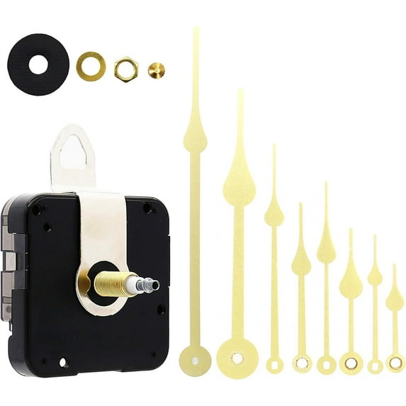 Apooke Battery Operated Long Shaft Clock Movement Mechanism Clock Repair Part Replacement Mechanism Hands Clock Repair Part