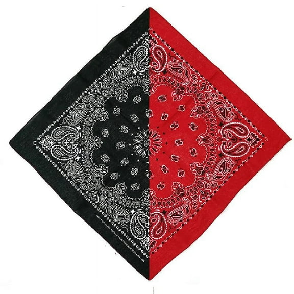 Apooke Bohemian Paisley Floral Colorblock 50x50CM Unisex Cotton Pocket Square Scarf Headband Bandana Hip-Hop Wristband Neck Tie