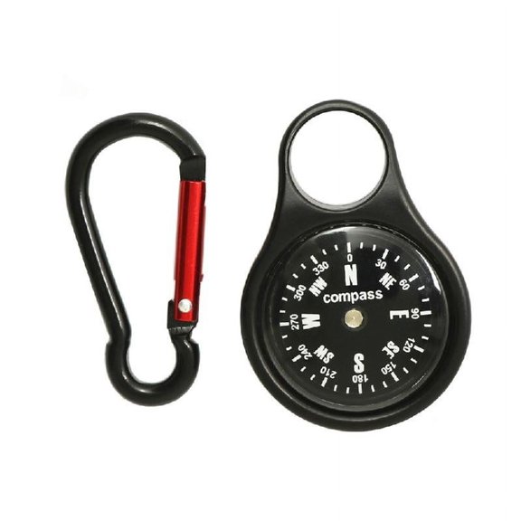 Apooke Carabiner Compasses Belt Clip Guiding Keyring Keychains Outdoor Hiking Camping Climbing Hunting Travelling Backpacking