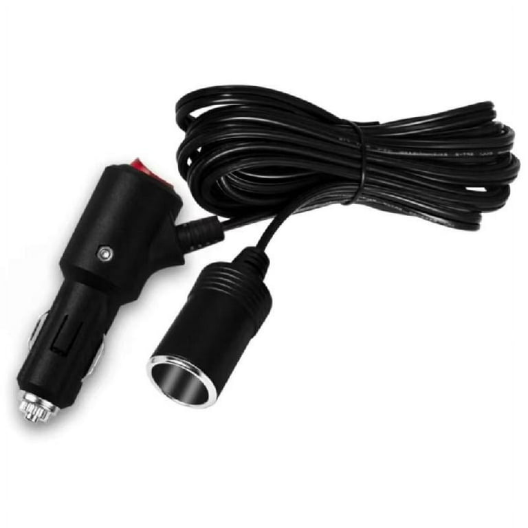 cigarette cable extension Apooke Cigarette Lighter Extension Cable Extend Car Charging Capabilities Support Wide Device up to 180w Built-in 15AFuse
