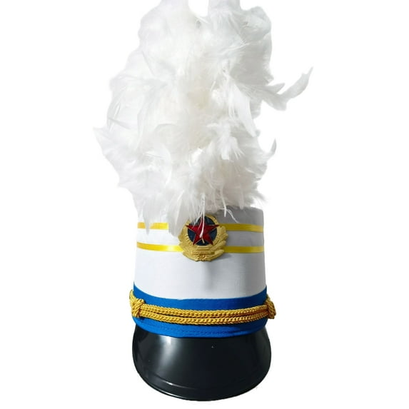 Apooke Drum Majors Hat Vintage Carnival Guard Hat Knight Felt Christmas Drum Majors Hat Performances Accessories