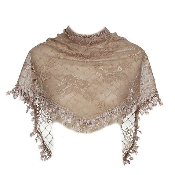 Apooke Ethnic Lace Chapel Veil for Women Headscarf Mantilla Veil Turban Hairband for Church Mass Catholic Head Scarf Lady Shawl