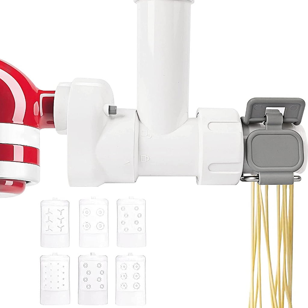 Apooke For KitchenAid Stand Mixers with 6 Different Shapes Food-Grade Stainless Steel Material Washable Pasta Press Attachment