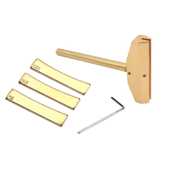 Apooke Fretboard Press Caul and Radian Fret Inserts with Wrench Luthiers Tool Guitar Bass Fingerboard Pressing Tool Repair Tool