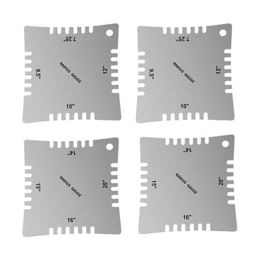Apooke Guitar String Action Guitar Notched Radius Gauges Stainless Steel Guitar Bass Notched Radius Gauges Set Up Luthier Tools
