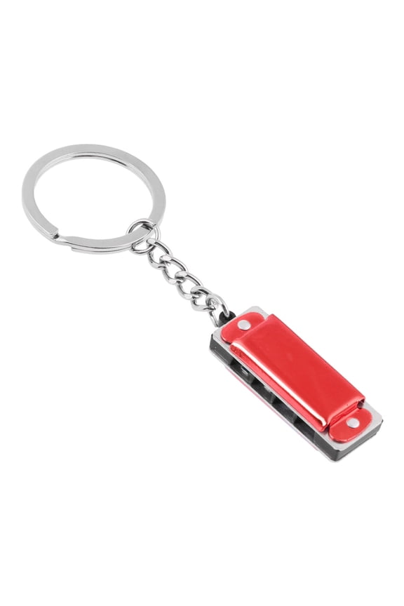 Harmonica Keychain Harmonic Keyring Keys Holder Bag Pendant Musical Instruments