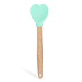 thumbnail image 1 of Apooke Heart-shaped Wood Handle Silicone Spoon Household Kitchen Cooking Spoons, 1 of 11