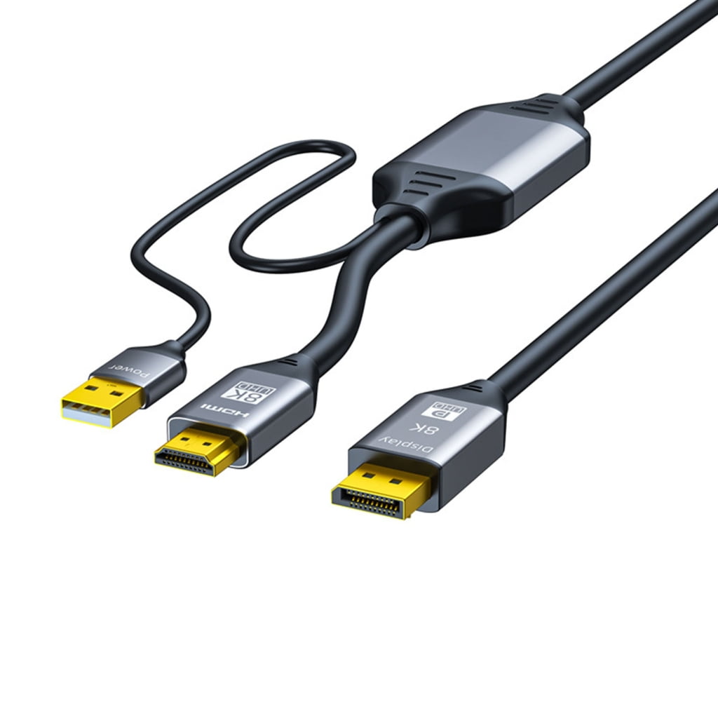Apooke high quality hdmi compatible 2 1 to dp1 4 adapter cable usb