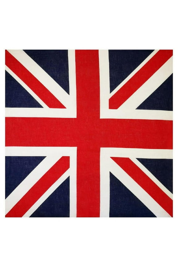 Hip Hop Cotton Multi-Purpose Bandana Square Scarf British Union Jack Printed Headband Wrap Handkerchief for Women Men