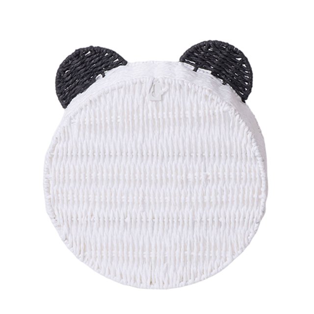 Apooke Imitative Rattan Hangings Storage Basket Cute Panda Ear Wall ...