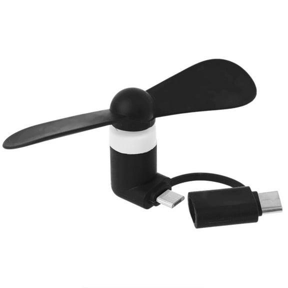 Apooke Mini Portable 2 in 1 Cooler Type-C Hanldheld Cooling Fan USB Fan Cell Phones Fans for androids Micro USB Phones