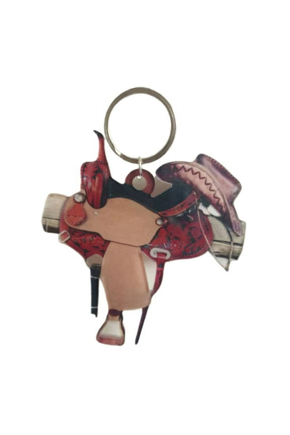 Mini Saddle Keychain Western Style for Key Ring Accessory Unique Novelty Gifts Horse Pendant Keychain for Women Girl