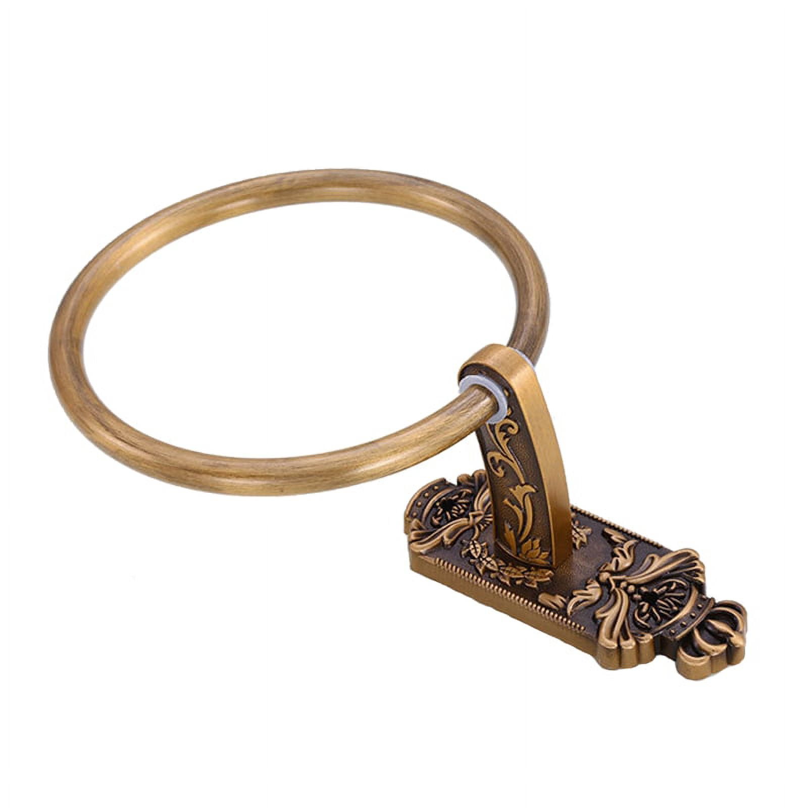 Apooke Retro Brass Towel Ring Hand Towel Holder for Bathroom Hand Towel Racks Wall Mount Bathroom Hardware Simple Towel Hanger