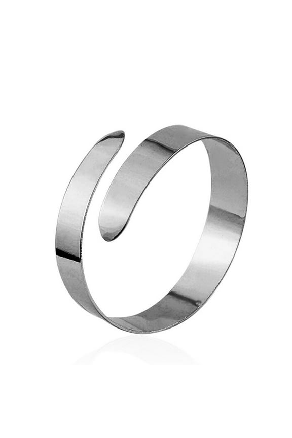 Simple Metal Arm Cuff Upper Arm Bracelet Band for Women Gold Silver Color Armlet Armband Adjustable Arm Cuff Bangle