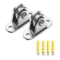 thumbnail image 2 of Stainless Steel Double Pulley Block, Wall Mounted Fixed Pulley Load Up To 176 Pounds Small Silent Wheel Pulley Roller System For Rigging Lifting 2 of 12