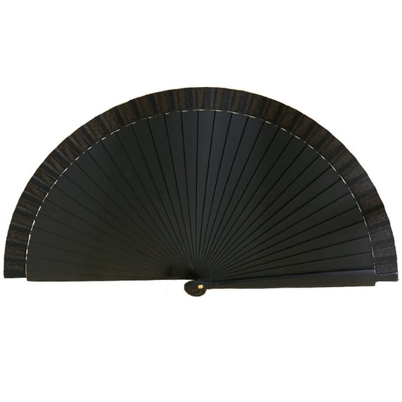 Apooke Spanish Wood Foldings Fan Solid Color Plain Modern Classical Vintage Wooden Hand Fan for Dance Perfornamnces Party Gift
