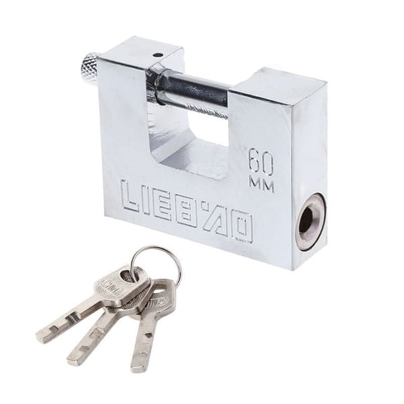 Apooke Steel Burglar Padlock Security Safety Lock Antique Horizontal Opening