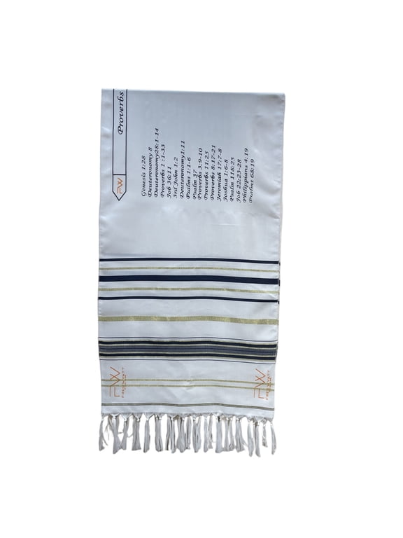 Tallit Prayer Shawl 71x20 Inch Large Messianic Tallit Prayer Shawl Wrap Scarf with English Abstracts Gift Idea