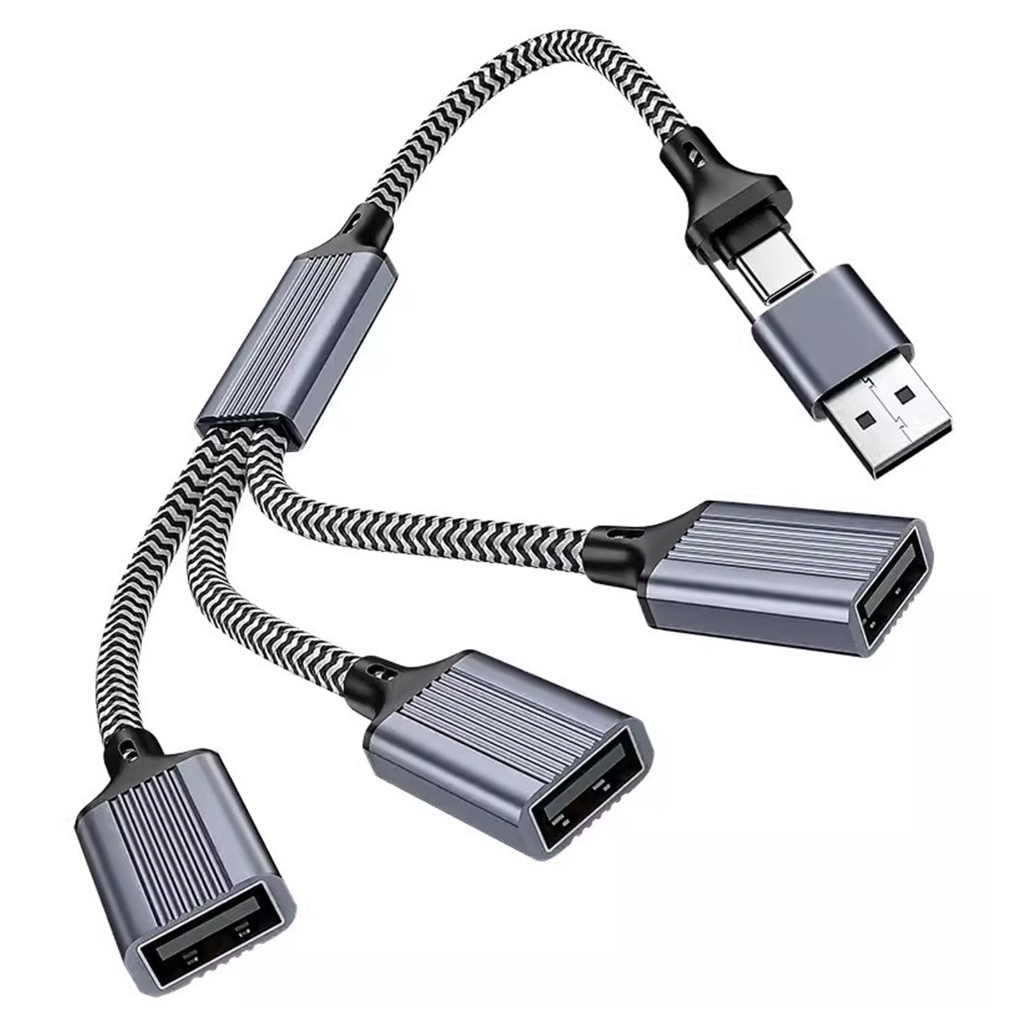 Apooke USB C OTG Cable Phone Adapter 2 in 1 Type C to USB Adapter with Data & Charging Port for