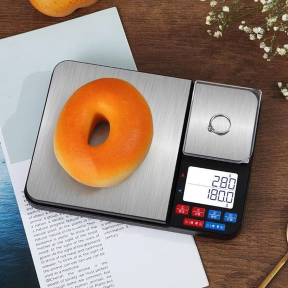 Apooke Upgraded Dual Platform Precision Scale 10kg Capacity Ultimate Accuracy Platforms Easy-to-Read Digital Display Backlight