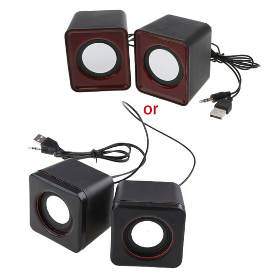 Apooke Wired Mini Speakers USB 2.0 for Laptop PC MP3 Multimedia Speaker Random Color Adjustable Volume Mini Speakers Prop