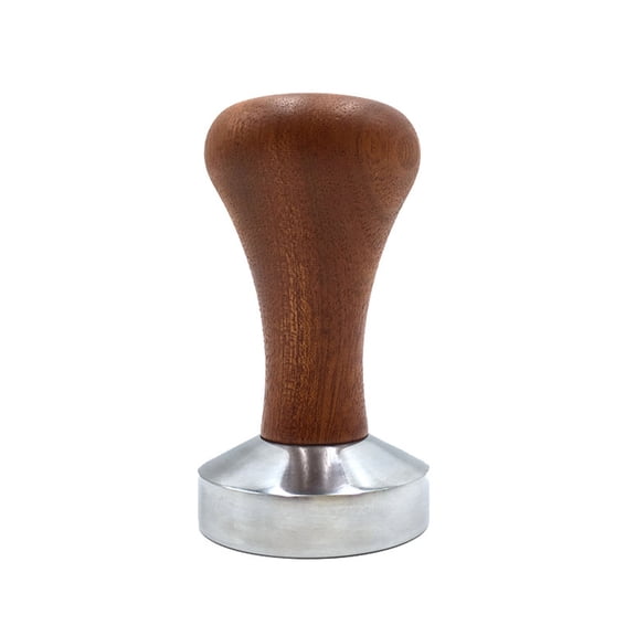 Apooke Wooden Handle Espresso Coffee Tamper Coffee Powder Hammer Food Grade Metal Coffee Distributor Leveler Tool Easy to Use