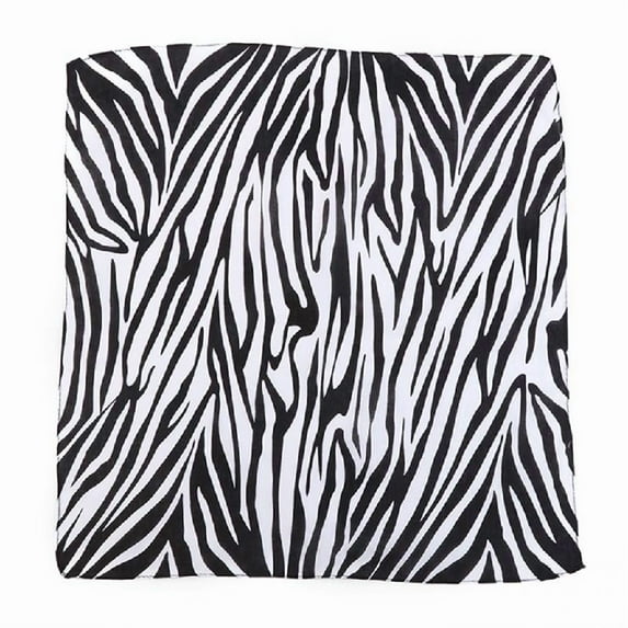 Apooke Zebra Stripes Print Bandana Square Scarf Hip Hop Sport Cycling Headbad Wristband