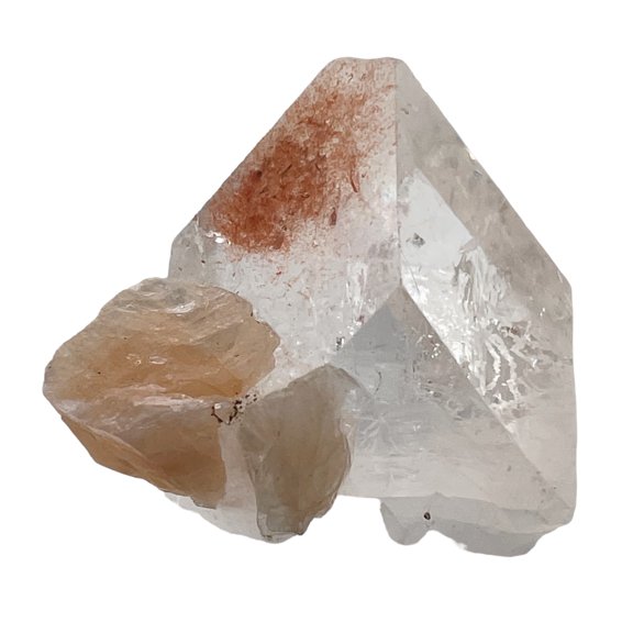 Apophyllite Stilbite 12g Collectors Crystal Pyramid | 24x26x11mm | Clear, Pink |