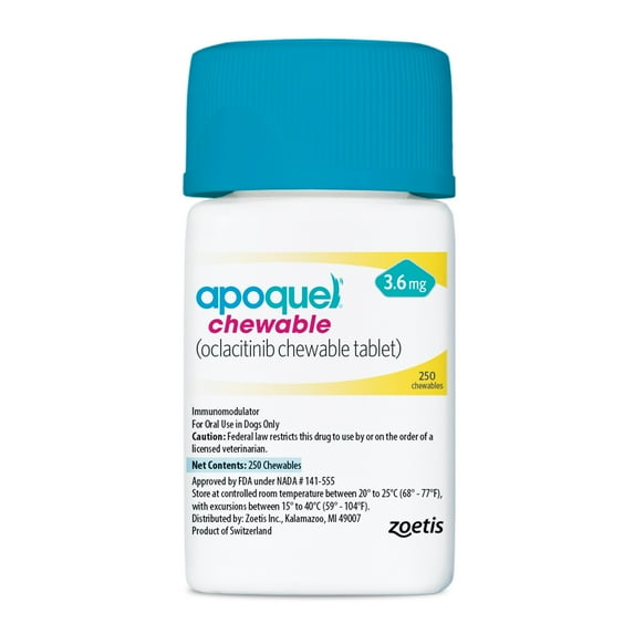 Apoquel (Oclacitinib) Chewable Tablets for Dogs, 3.6 mg