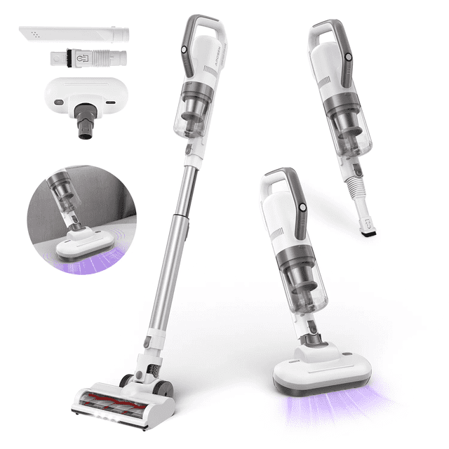 Aposen Cordless Vacuum 4-in-1 Lightweight Stick Vacuum Cleaner with Mite Remover for Bed Sofa Carpet Hard Floors H22S