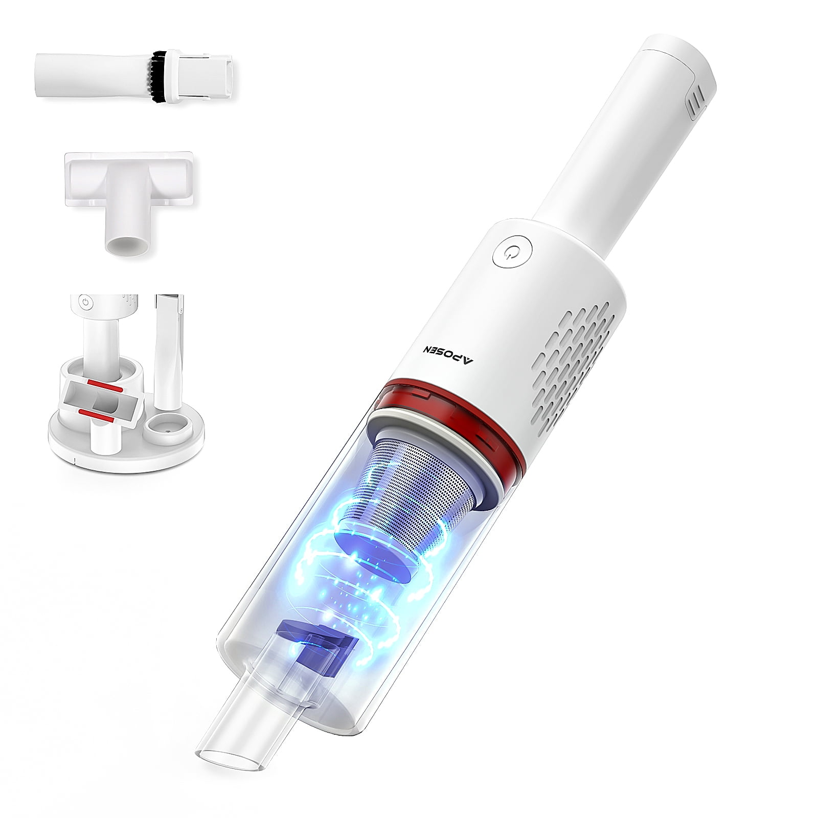 Aposen Handheld Vacuum Cleaner, 16Kpa Hand Vacuum, Cordless with Crevice Nozzle