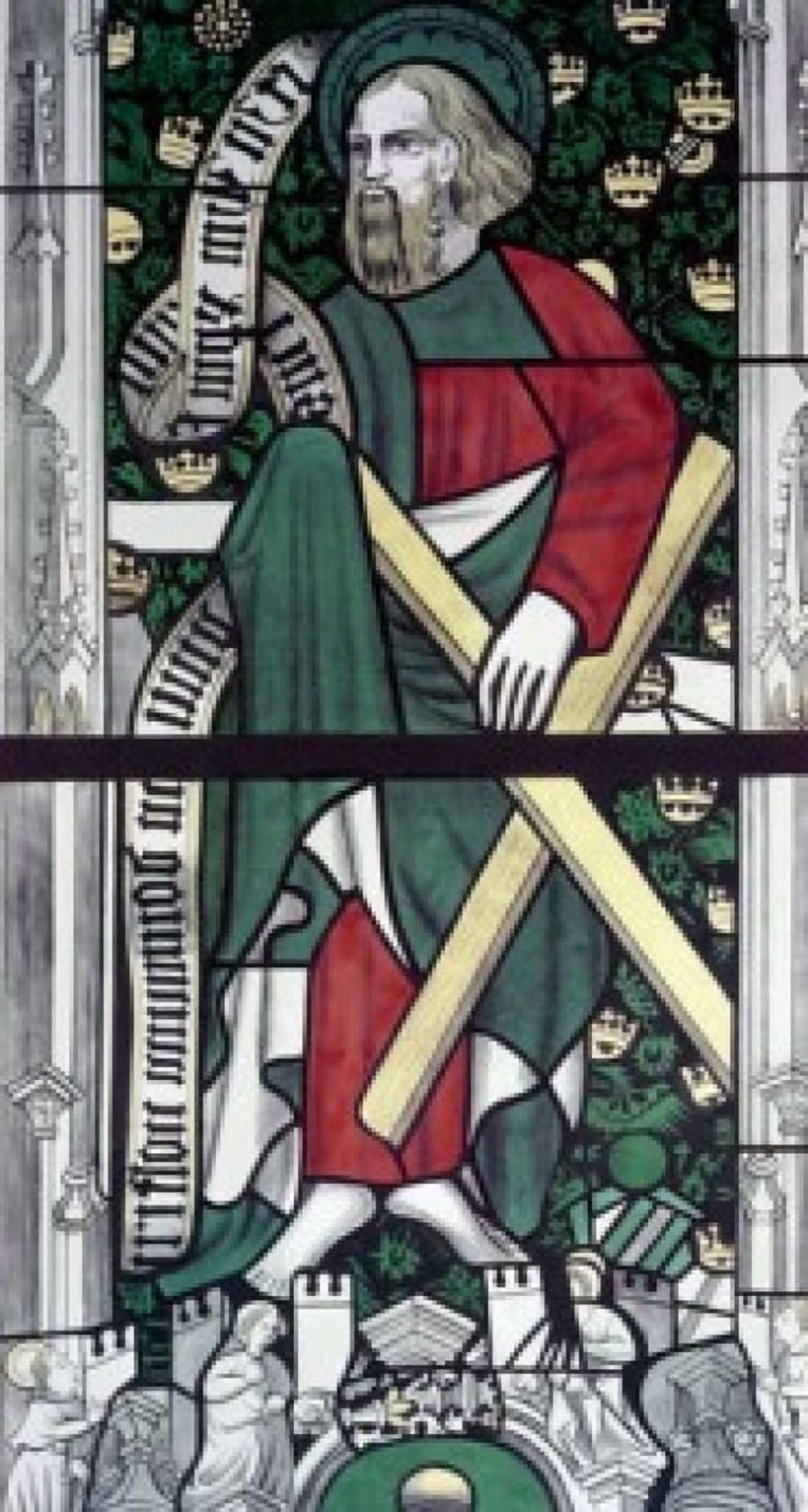 Apostle Andrew stained glass 13th century Canvas Art - (24 x 36)