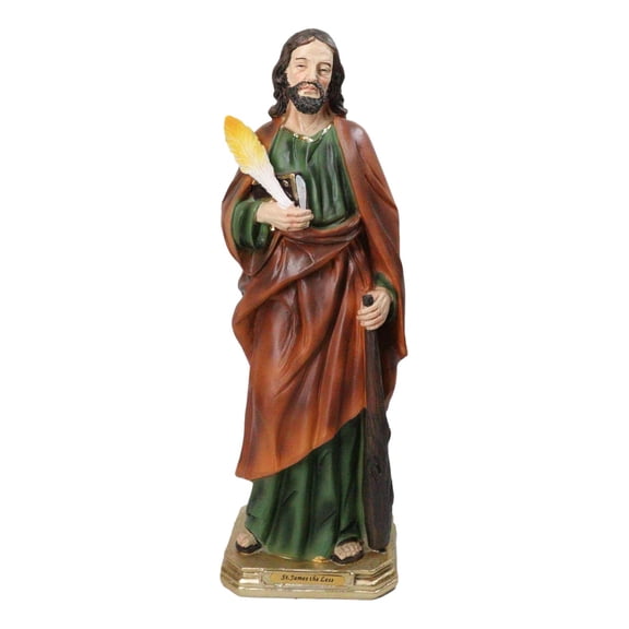 Apostle Disciple Of Jesus Saint James The Less With Walking Stick Figurine 12"H